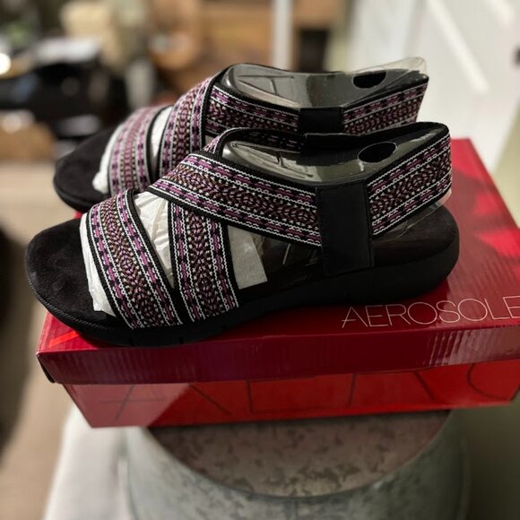 Aerosoles Women's Sandals - Wipgloss - Purple - New In Box - Picture 1 of 4